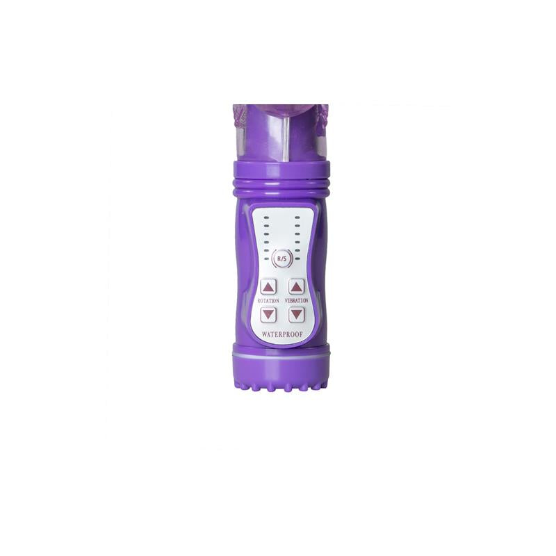 EASYTOYS - VIBRADOR CON MARIPOSA - PÚRPURA