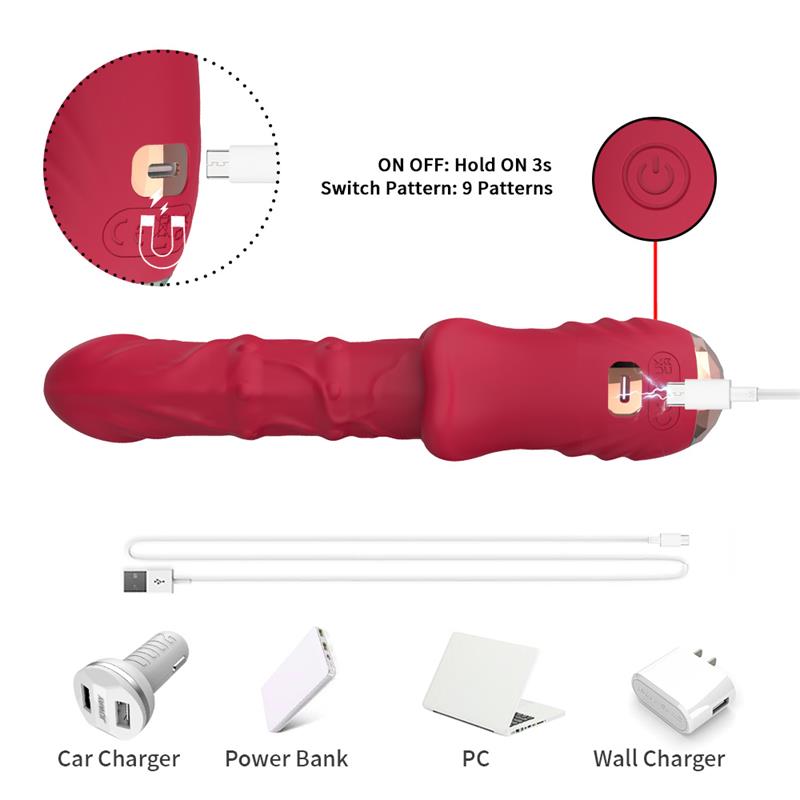 URBAN SKY - VIBRADOR CON MOVIMIENTO VERTICAL CON PANTALLA DIGITAL