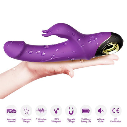 URBAN SKY - VIBRADOR CON ROTACIÓN 360º PURPURA