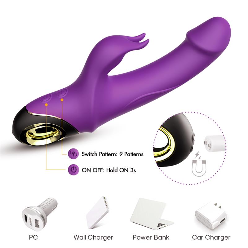 URBAN SKY - VIBRADOR CON ROTACIÓN 360º PURPURA