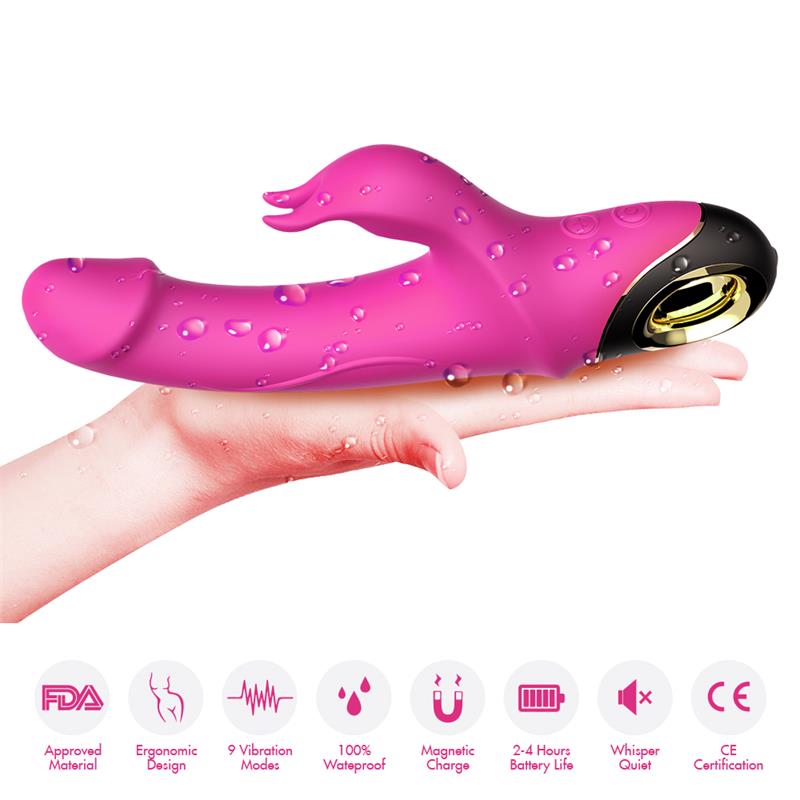 URBAN SKY - VIBRADOR CON ROTACIÓN 360º ROSA