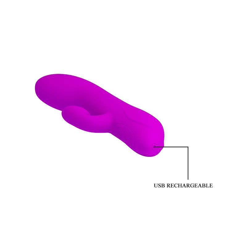 PRETTYLOVE - VIBRADOR CON SUCCIONADOR DE CLÍTORIS