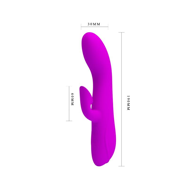 PRETTYLOVE - VIBRADOR CON SUCCIONADOR DE CLÍTORIS
