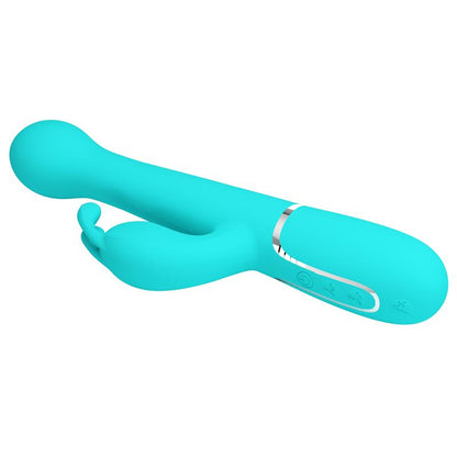 PRETTYLOVE - VIBRADOR CON THRUSTING Y BOLAS ROTATORIAS DEJON AZUL