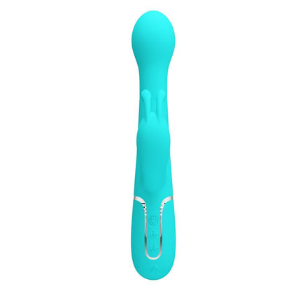 PRETTYLOVE - VIBRADOR CON THRUSTING Y BOLAS ROTATORIAS DEJON AZUL