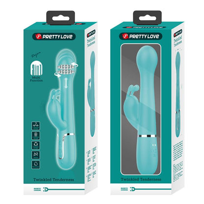 PRETTYLOVE - VIBRADOR CON THRUSTING Y BOLAS ROTATORIAS DEJON AZUL
