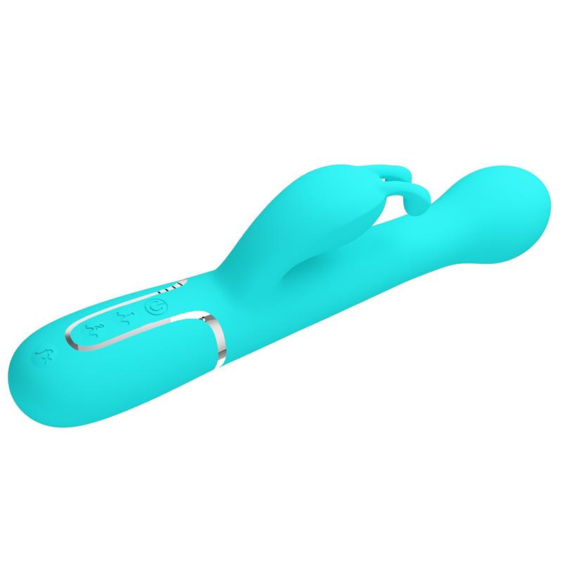 PRETTYLOVE - VIBRADOR CON THRUSTING Y BOLAS ROTATORIAS DEJON AZUL