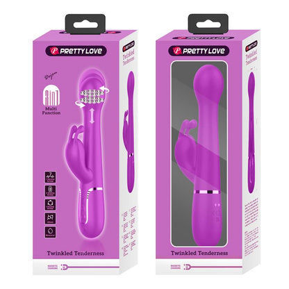 PRETTYLOVE - VIBRADOR CON THRUSTING Y BOLAS ROTATORIAS DEJON ROSA