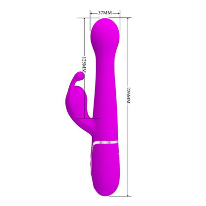 PRETTYLOVE - VIBRADOR CON THRUSTING Y BOLAS ROTATORIAS DEJON ROSA