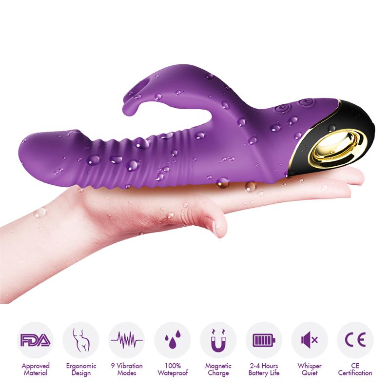 URBAN SKY - VIBRADOR CON THRUSTING Y OSCILACIÓN 360º PURPURA