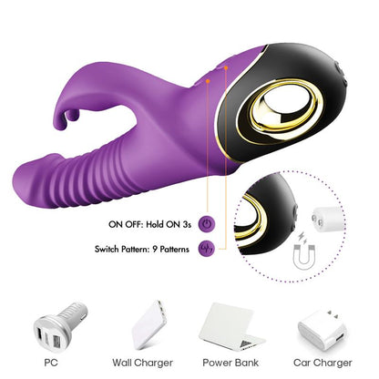 URBAN SKY - VIBRADOR CON THRUSTING Y OSCILACIÓN 360º PURPURA