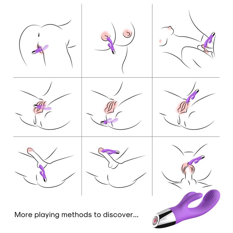 URBAN SKY - VIBRADOR CONEJITO FLEXIBLE PÚRPURA
