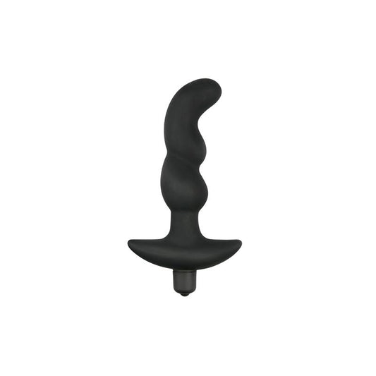 EASYTOYS - VIBRADOR PROSTÁTICO SILICONA NEGRO
