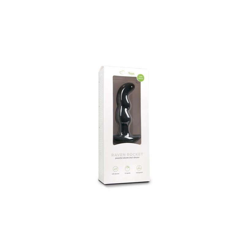 EASYTOYS - VIBRADOR PROSTÁTICO SILICONA NEGRO