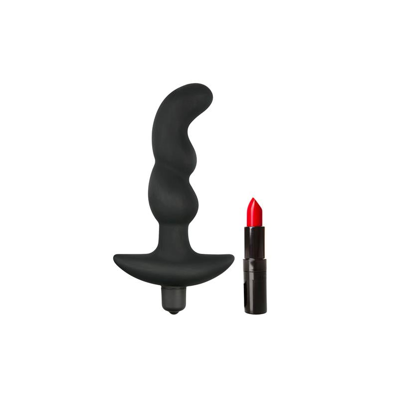 EASYTOYS - VIBRADOR PROSTÁTICO SILICONA NEGRO