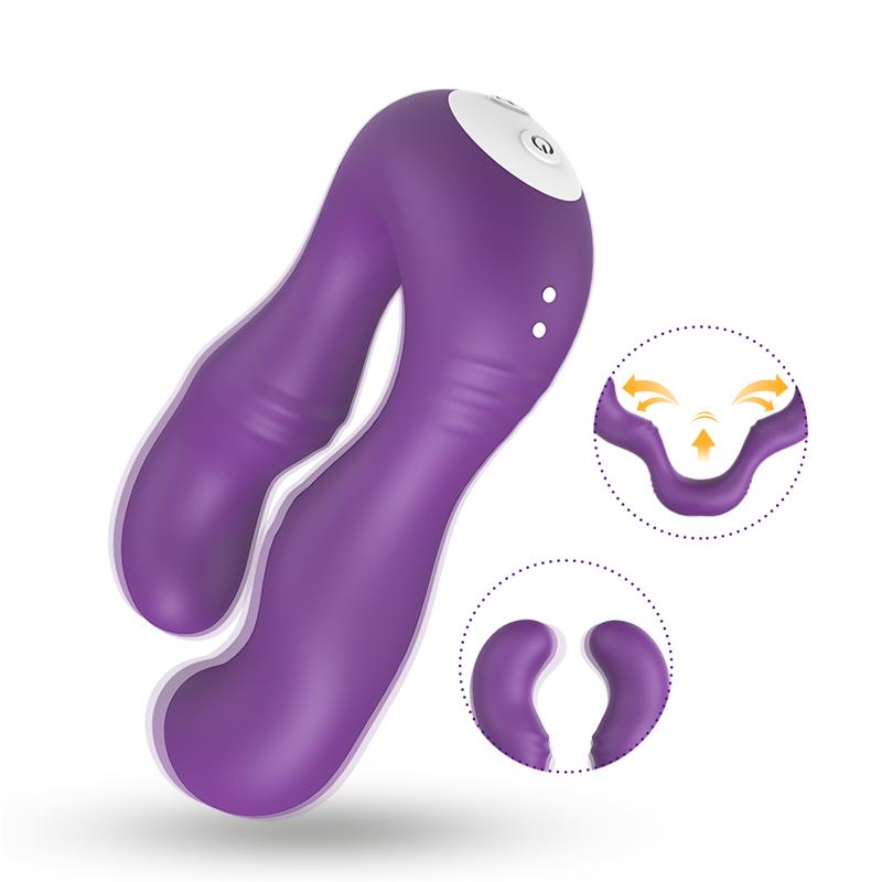 URBAN SKY - VIBRADOR DOBLE PARA PAREJAS PÚRPURA
