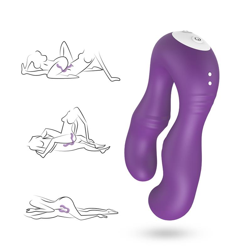 URBAN SKY - VIBRADOR DOBLE PARA PAREJAS PÚRPURA