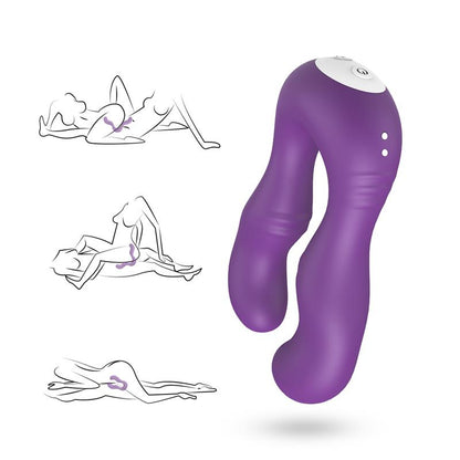 URBAN SKY - VIBRADOR DOBLE PARA PAREJAS PÚRPURA