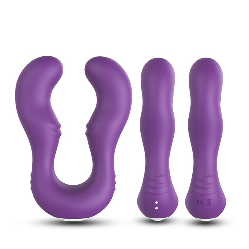 URBAN SKY - VIBRADOR DOBLE PARA PAREJAS PÚRPURA