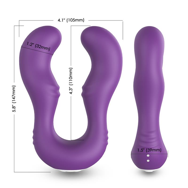 URBAN SKY - VIBRADOR DOBLE PARA PAREJAS PÚRPURA