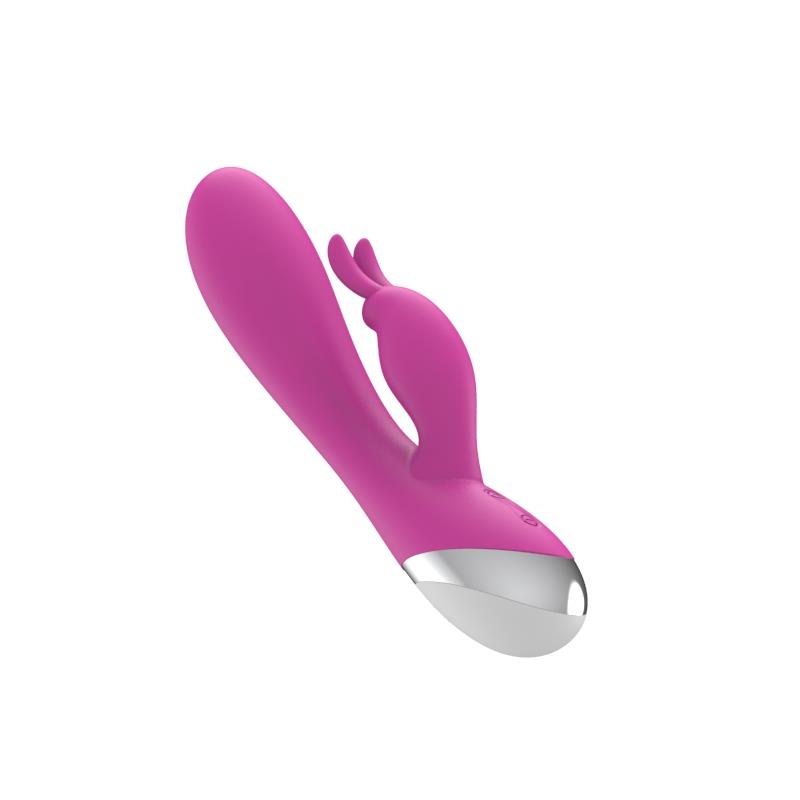 A-GUSTO - VIBRADOR DUAL USB SILICONA ROSA
