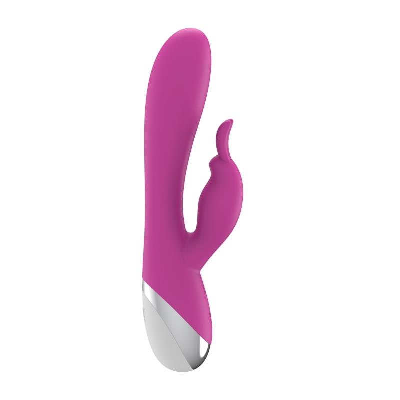 A-GUSTO - VIBRADOR DUAL USB SILICONA ROSA