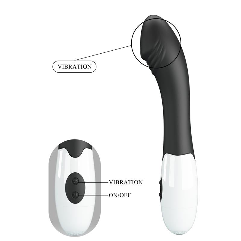 PRETTYLOVE - VIBRADOR ELEMENTAL 30 FUNIONES NEGRO