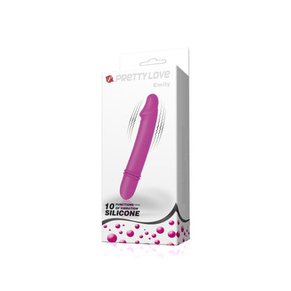 PRETTYLOVE - VIBRADOR EMILI COLOR ROSA CLAVE 90