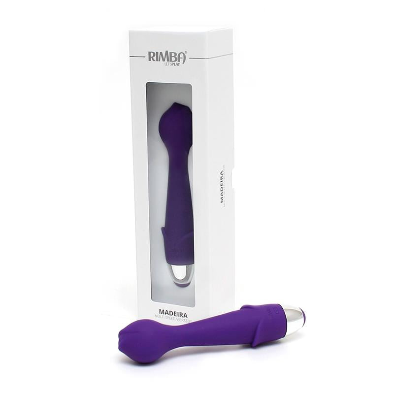 RIMBA TOYS - VIBRADOR FLOWER POWER MADEIRA PURPURA