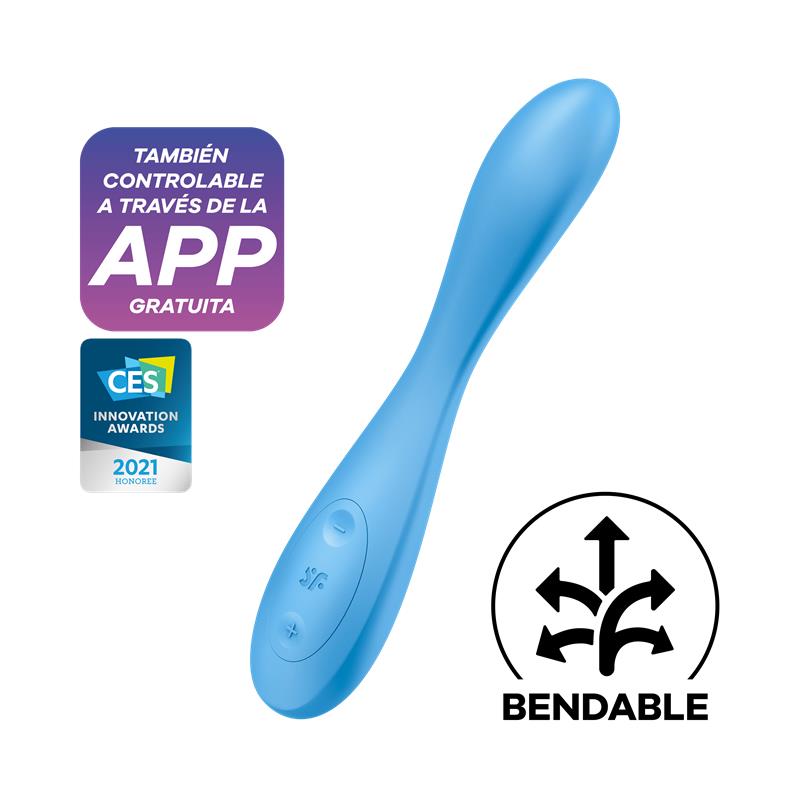 SATISFYER - VIBRADOR G-SPOT FLEX 4 CON APP SATISFYER CONNECT AZUL