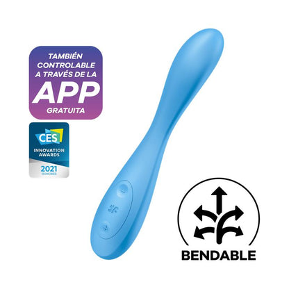 SATISFYER - VIBRADOR G-SPOT FLEX 4 CON APP SATISFYER CONNECT AZUL