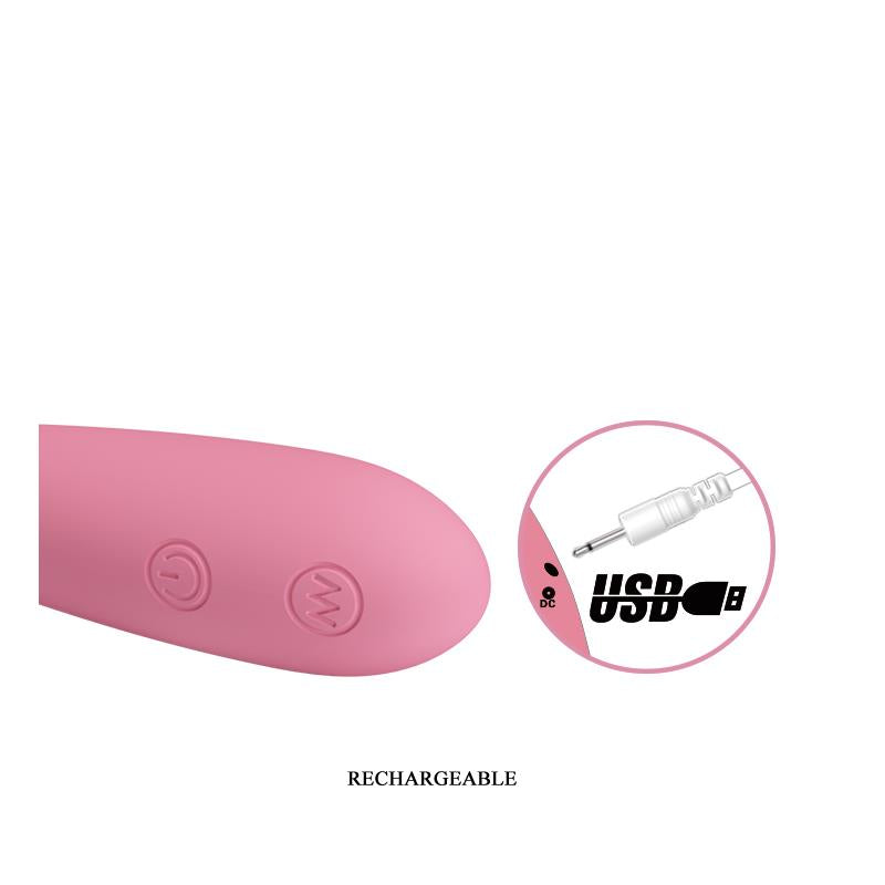 PRETTYLOVE - VIBRADOR GRACE COLOR ROSA CLARO CL50