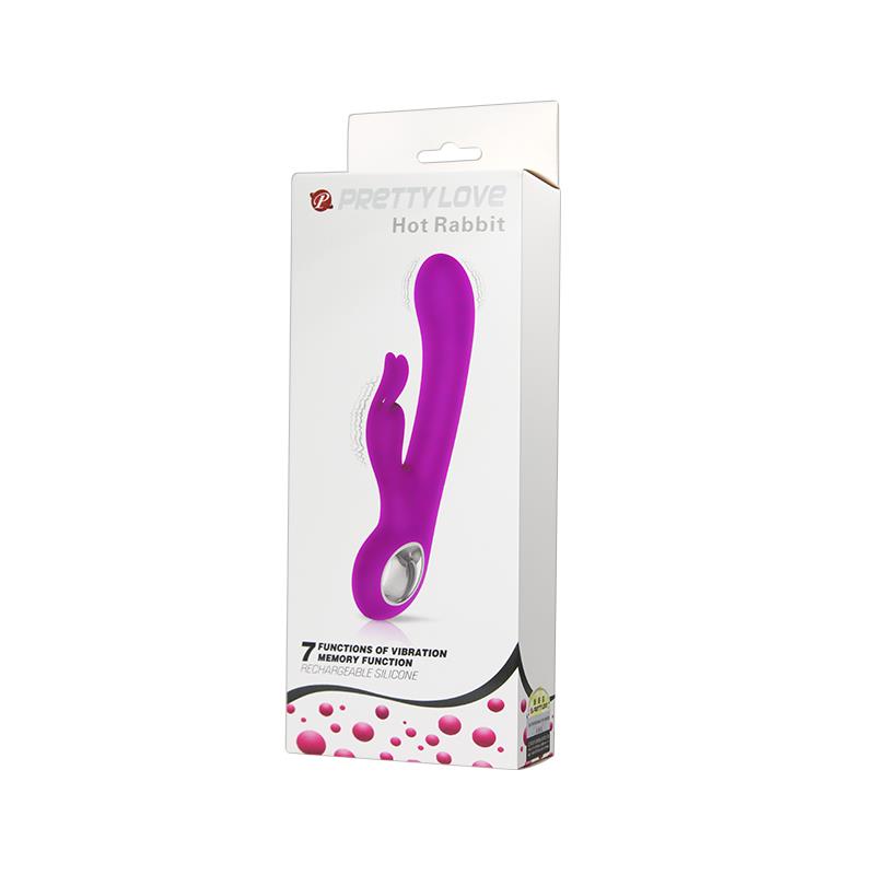 PRETTYLOVE - VIBRADOR HOT RABBIT PÚRPURA
