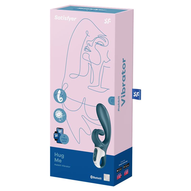 SATISFYER - VIBRADOR HUG ME CON APP SATISFYER CONNECT GRAYBLUE
