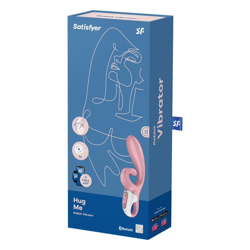 SATISFYER - HUG ME VIBRADOR RABBIT APP ROSA