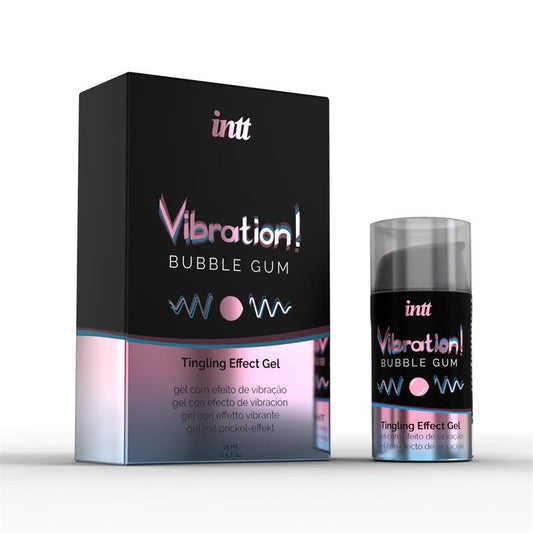 INTT - VIBRADOR LIQUIDO AROMA CHICLE DE FRESA 15 ML