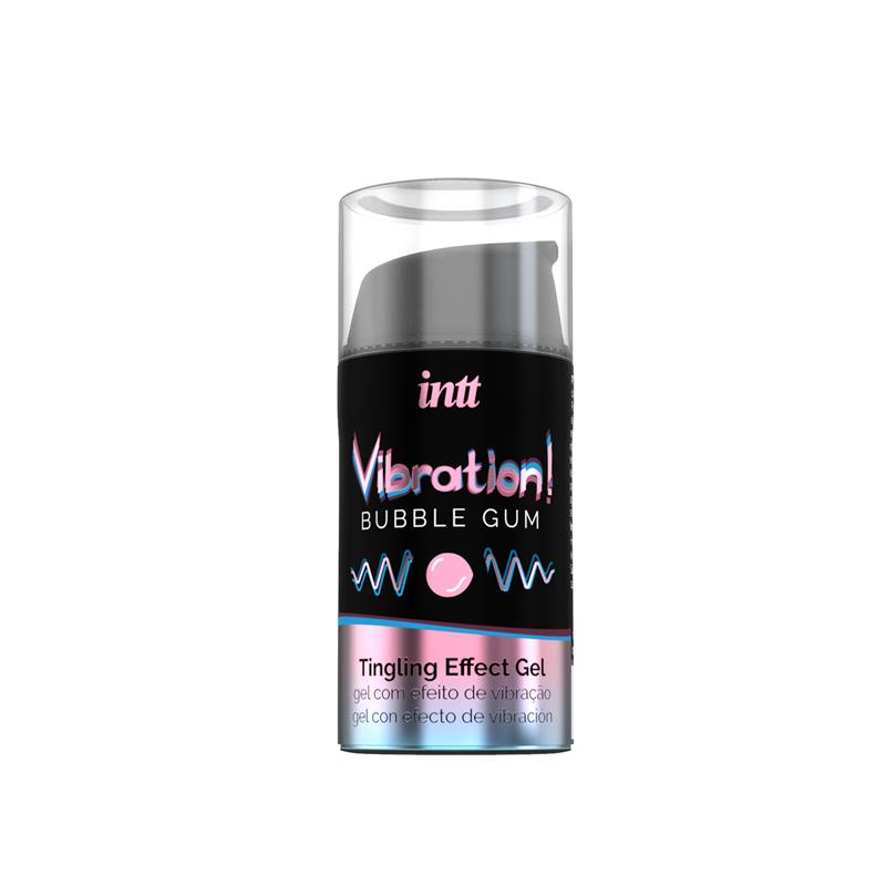 INTT - VIBRADOR LIQUIDO AROMA CHICLE DE FRESA 15 ML