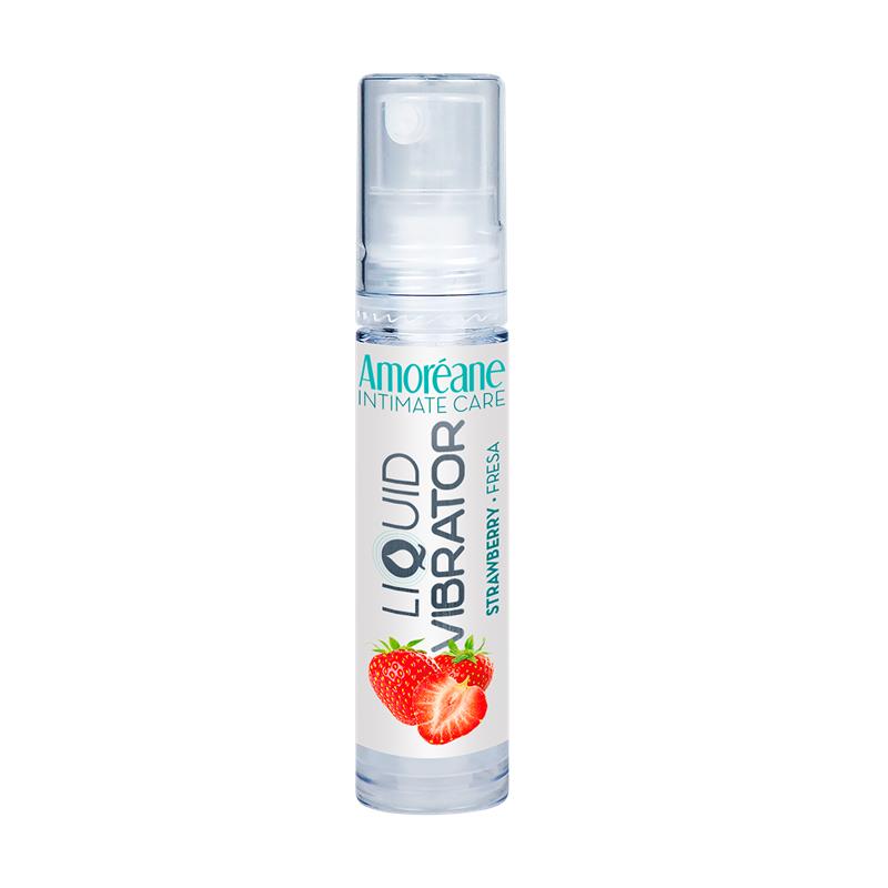AMOREANE - VIBRADOR LÍQUIDO BASE AGUA FRESA 10 ML