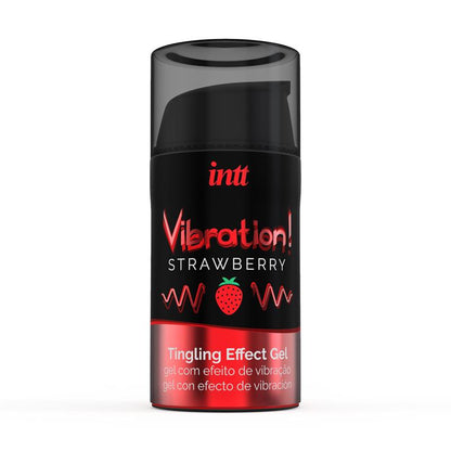 INTT - VIBRADOR LIQUIDO EFECTO CALOR AROMA FRESA 15 ML