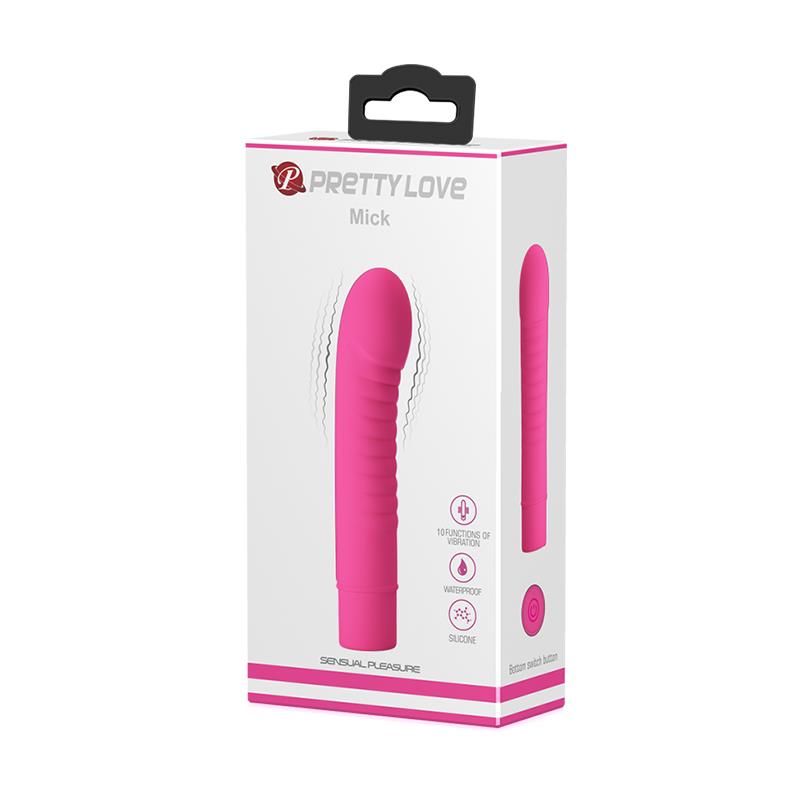 PRETTYLOVE - VIBRADOR MICK SILICONA ROSA