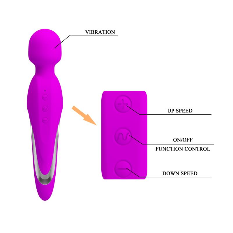 PRETTYLOVE - VIBRADOR MORTIMER USB PURPURA