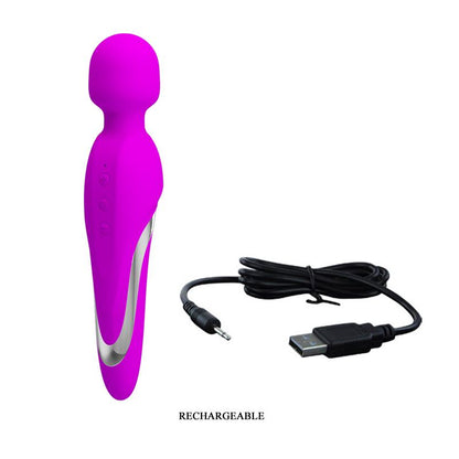 PRETTYLOVE - VIBRADOR MORTIMER USB PURPURA