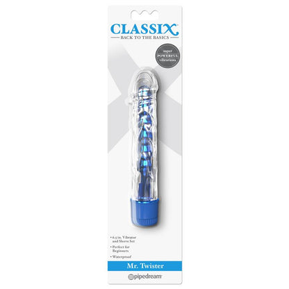 CLASSIX - VIBRADOR MR. TWISTER AZUL METÁLICO 17 CM