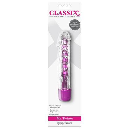CLASSIX - VIBRADOR MR. TWISTER ROSA METÁLICO 17 CM