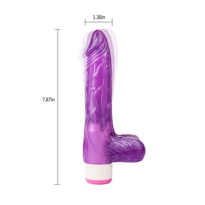 CHISA - VIBRADOR MULTI VELOCIDAD REALISTA PÚRPURA 20CM