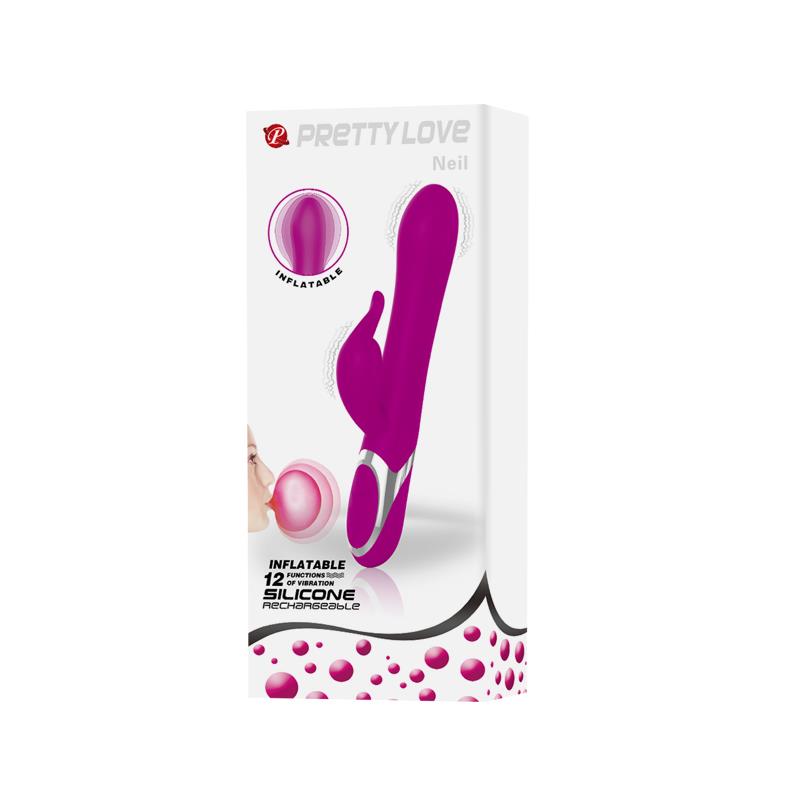 PRETTYLOVE - VIBRADOR NEIL FUNCION INFLABLE 23.7 CM