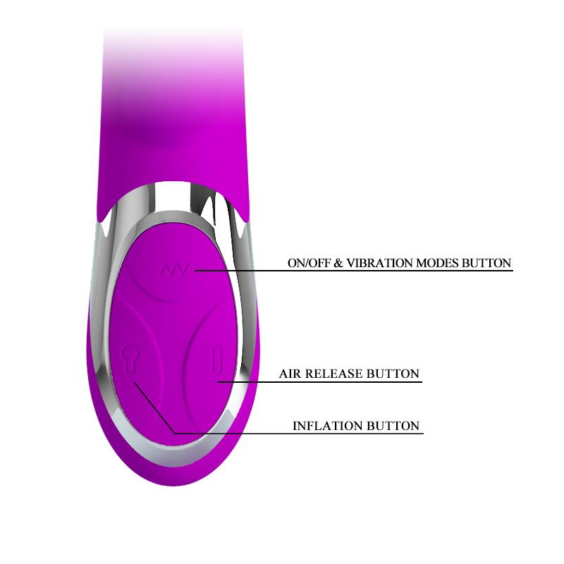 PRETTYLOVE - VIBRADOR NEIL FUNCION INFLABLE 23.7 CM