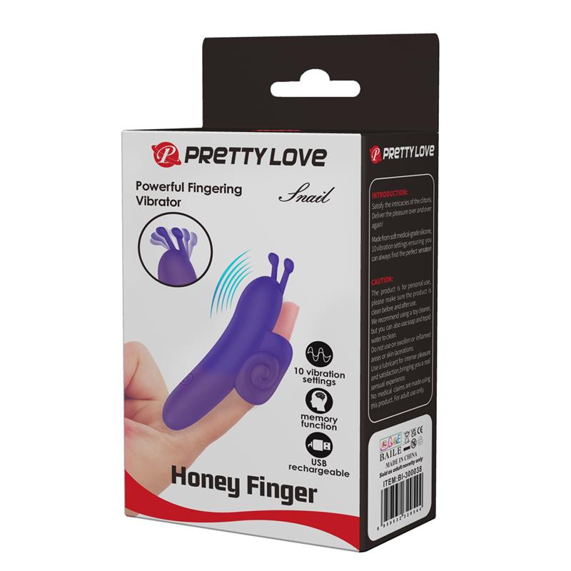 PRETTYLOVE - VIBRADOR PARA EL DEDO SNAIL