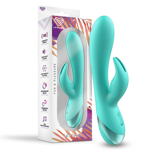 FESTIVAL - VIBRADOR PERTES USB CELESTE