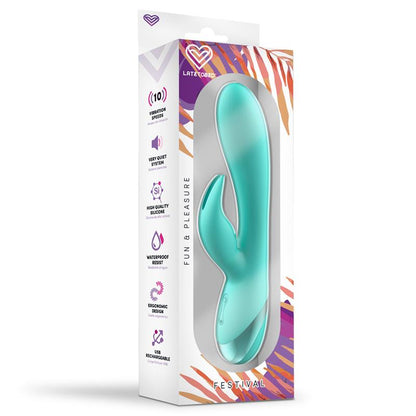 FESTIVAL - VIBRADOR PERTES USB CELESTE